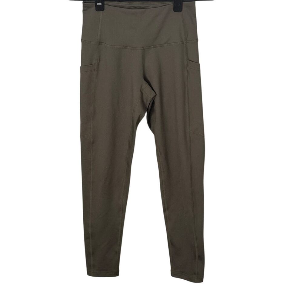 Z by Zella High Waist Pocket 7/8 Leggings Olive Green Size‎ XS